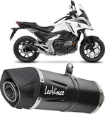Auspuffendrohr Ohne Geräuschzulassung Lv One Evo Edelstahl Schwarz Endkappe Carbon Fiber - Leovince Kompatibel Mit Honda Nc 750 X (2021-2024)
