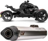 Auspuffendrohr Ohne Geräuschzulassung Lv One Evo Edelstahl Endkappe Carbon Fiber - Leovince Kompatibel Mit Can Am Ryker 600 Sport - Rally (2019-2024)