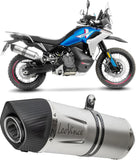Auspuffendrohr Ohne Geräuschzulassung Lv One Evo Edelstahl Endkappe Carbon Fiber - Leovince Kompatibel Mit Cfmoto 800 Mt (2022-2024)