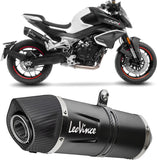 Auspuffendrohr Ohne Geräuschzulassung Lv One Evo Edelstahl Schwarz Endkappe Carbon Fiber - Leovince Kompatibel Mit Cfmoto 800 Nk Advanced (2023-2024)