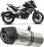 Auspuffendrohr Ohne Geräuschzulassung Lv One Evo Edelstahl Endkappe Carbon Fiber - Leovince Kompatibel Mit Cfmoto 800 Nk Advanced (2023-2024)