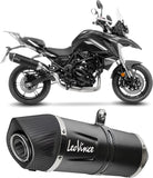 Auspuffendrohr Ohne Geräuschzulassung Lv One Evo Edelstahl Schwarz Endkappe Carbon Fiber - Leovince Kompatibel Mit Benelli Trk 702 - X (2023-2024)