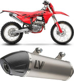 Auspuffendrohr Ohne Geräuschzulassung Lv-X Evo Edelstahl Endkappe Carbon Fiber - Leovince Kompatibel Mit Gasgas Ec 500 F (2024-2025)