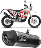 Auspuffendrohr Ohne Geräuschzulassung Lv One Evo Edelstahl Schwarz Endkappe Carbon Fiber - Leovince Kompatibel Mit Kove Moto 450 Rally (2023-2024)