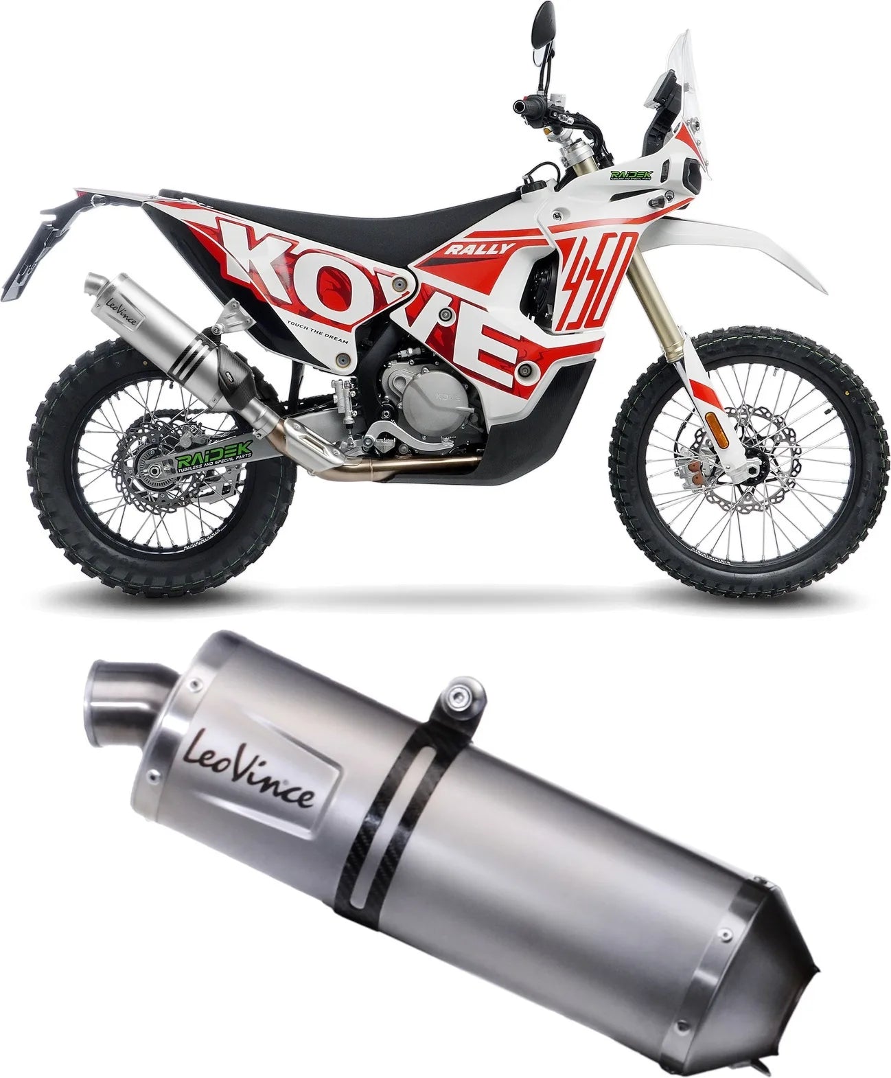Auspuffendrohr Ohne Geräuschzulassung Lv One Evo Edelstahl Endkappe Carbon Fiber - Leovince Kompatibel Mit Kove Moto 450 Rally (2023-2024)