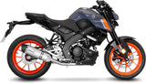 Komplette Auspuffanlage Ohne Katalysator Und Ohne Geräuschzulassung Lv One Evo Edelstahl Endkappe Carbon Fiber - Leovince Kompatibel Mit Yamaha Xsr 125 (2025-2026)