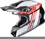 Offroad-Helm Für Motorrad Scorpion Exo Vx-16 Evo Air Polycarbonate Schwarz Grau Rot Lignes Grösse Xl