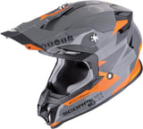 Offroad-Helm Für Motorrad Scorpion Exo Vx-16 Evo Air Polycarbonate Grau Orange Rod Grösse Xl