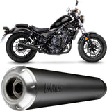 Auspuffendrohr Ohne Geräuschzulassung Classic Racer Edelstahl Schwarz Endkappe Edelstahl - Leovince Kompatibel Mit Honda Cmx 300 Rebel (2017-2024)