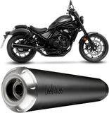 Auspuffendrohr Ohne Geräuschzulassung Classic Racer Edelstahl Schwarz Endkappe Edelstahl - Leovince Kompatibel Mit Honda Cmx 1100 Rebel (2021-2024)