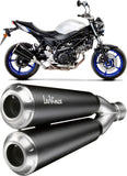 Auspuffendrohr Ohne Geräuschzulassung Gp Duals Edelstahl Endkappe Edelstahl - Leovince Kompatibel Mit Suzuki Sv 650 (2016-2024)