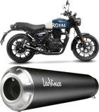 Auspuffendrohr Ohne Geräuschzulassung Gp One Edelstahl Endkappe Edelstahl - Leovince Kompatibel Mit Royal Enfield Hunter 350 (2022-2024)