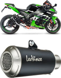 Auspuffendrohr Ohne Geräuschzulassung Lv-10 Edelstahl Schwarz Endkappe Edelstahl - Leovince Kompatibel Mit Kawasaki Zx 10R Ninja (2021-2024)