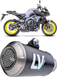 Auspuffendrohr Ohne Geräuschzulassung Lv-10 Carbon Fiber Endkappe Edelstahl - Leovince Kompatibel Mit Yamaha Fz-10 - Sp (2022-2025)