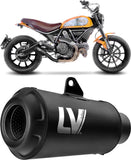 Exhaust Tip Without Sound Certification Lv One Evo Stainless Steel Carbon Fiber End Cap - Leovince Compatible With Honda Cbf 1000 - St (2010-2013)