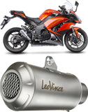 Doppelauspuffanlage Ohne Geräuschzulassung Lv-10 Edelstahl Endkappe Edelstahl - Leovince Kompatibel Mit Kawasaki Z 1000 (2017-2020)