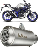 Auspuffendrohr Ohne Geräuschzulassung Lv-10 Edelstahl Endkappe Edelstahl - Leovince Kompatibel Mit Yamaha Mt-25 250 (2015-2018)