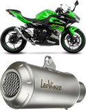 Auspuffendrohr Ohne Geräuschzulassung Lv-10 Edelstahl Endkappe Edelstahl - Leovince Kompatibel Mit Kawasaki Z 500 - Se (2024-2026)
