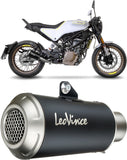 Exhaust Tip Without Sound Certification Lv-10 Steel Black Stainless Steel End Cap - Leovince Compatible With Husqvarna Vitpilen 401 (2018-2019)