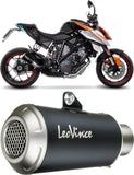 Auspuffendrohr Ohne Geräuschzulassung Lv-10 Edelstahl Schwarz Endkappe Edelstahl - Leovince Kompatibel Mit Ktm 1290 Super Duke R (2014-2016)