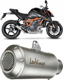 Auspuffendrohr Ohne Geräuschzulassung Lv-10 Edelstahl Endkappe Edelstahl - Leovince Kompatibel Mit Ktm 1290 Super Duke R - Rr (2021-2023)
