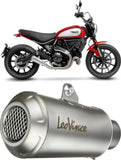 Auspuffendrohr Ohne Geräuschzulassung Lv-10 Edelstahl Endkappe Edelstahl - Leovince Kompatibel Mit Ducati Scrambler 800 Night Shift (2021-2022)