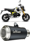 Komplette Auspuffanlage Ohne Katalysator Und Ohne Geräuschzulassung Lv-10 Edelstahl Schwarz Endkappe Edelstahl - Leovince Kompatibel Mit Honda Grom 125 (2022-2024)