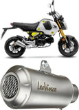 Komplette Auspuffanlage Ohne Katalysator Und Ohne Geräuschzulassung Lv-10 Edelstahl Endkappe Edelstahl - Leovince Kompatibel Mit Honda Grom 125 (2022-2024)