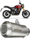 Auspuffendrohr Ohne Geräuschzulassung Lv-10 Edelstahl Endkappe Edelstahl - Leovince Kompatibel Mit Triumph Scrambler 400 X (2024-2026)