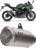 Auspuffendrohr Ohne Geräuschzulassung Lv Corsa S Titan Endkappe Edelstahl - Leovince Kompatibel Mit Kawasaki Ninja 500 - Se (2024-2026)