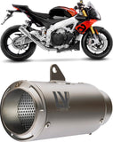 Exhaust Tip Without Sound Certification Lv Corsa Titanium Stainless Steel End Cap - Leovince Compatible With Aprilia Tuono V4 1100 Factory (2019-2020)