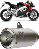 Auspuffendrohr Ohne Geräuschzulassung Lv Corsa Titan Endkappe Edelstahl - Leovince Kompatibel Mit Aprilia Tuono V4 1100 Rr (2019-2020)