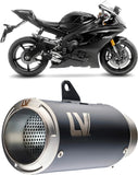 Auspuffendrohr Ohne Geräuschzulassung Lv Corsa Edelstahl Schwarz Endkappe Edelstahl - Leovince Kompatibel Mit Yamaha Yzf-R6 (2006-2021)