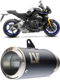 Auspuffendrohr Ohne Geräuschzulassung Lv Corsa Edelstahl Schwarz Endkappe Edelstahl - Leovince Kompatibel Mit Yamaha Mt-10 - Sp (2022-2025)