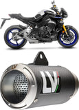 Auspuffendrohr Ohne Geräuschzulassung Lv Corsa Carbon Fiber Endkappe Edelstahl - Leovince Kompatibel Mit Yamaha Fz-10 - Sp (2016-2020)