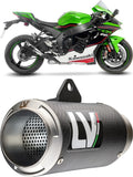 Auspuffendrohr Ohne Geräuschzulassung Lv Corsa Carbon Fiber Endkappe Edelstahl - Leovince Kompatibel Mit Kawasaki Zx 10Rr Ninja (2021-2024)