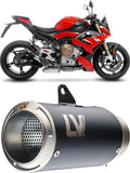 Auspuffendrohr Ohne Geräuschzulassung Lv Corsa Edelstahl Schwarz Endkappe Edelstahl - Leovince Kompatibel Mit Bmw S 1000 Rr (2025-2026)