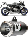 Auspuffendrohr Ohne Geräuschzulassung Lv Corsa Carbon Fiber Endkappe Edelstahl - Leovince Kompatibel Mit Yamaha Yzf-R1 - M 1000 (2017-2019)