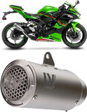 Exhaust Tip Without Sound Certification Lv Corsa S Titanium Stainless Steel End Cap - Leovince Compatible With Kawasaki Zx 4R (2024-2026)