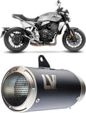 Auspuffendrohr Ohne Geräuschzulassung Lv Corsa Edelstahl Schwarz Endkappe Edelstahl - Leovince Kompatibel Mit Honda Cb 1000 R Neo Sports Café (2018-2024)