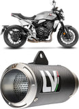 Auspuffendrohr Ohne Geräuschzulassung Lv Corsa Carbon Fiber Endkappe Edelstahl - Leovince Kompatibel Mit Honda Cb 1000 R Neo Sports Café (2018-2024)