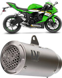 Auspuffendrohr Ohne Geräuschzulassung Lv Corsa S Titan Endkappe Edelstahl - Leovince Kompatibel Mit Kawasaki Zx 6R Ninja (2013-2016)