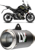 Auspuffendrohr Ohne Geräuschzulassung Lv Corsa Carbon Fiber Endkappe Edelstahl - Leovince Kompatibel Mit Triumph Tiger 800 Sport (2024-2026)