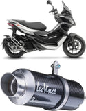 Komplette Auspuffanlage Ohne Katalysator Und Ohne Geräuschzulassung Gp Corsa Carbon Fiber - Leovince Kompatibel Mit Aprilia Sr Gt 200 - Sport (2022-2024)