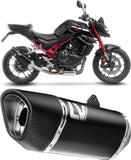 Auspuffendrohr Ohne Geräuschzulassung Lv-14 R Edelstahl Schwarz Endkappe Carbon Fiber - Leovince Kompatibel Mit Honda Cb 750 Hornet (2023-2024)