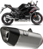 Auspuffendrohr Ohne Geräuschzulassung Lv-14 R Titan Endkappe Carbon Fiber - Leovince Kompatibel Mit Kawasaki Ninja 1000 Sx (2020-2024)