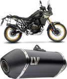 Auspuffendrohr Ohne Geräuschzulassung Lv-14 Edelstahl Schwarz Endkappe Carbon Fiber - Leovince Kompatibel Mit Yamaha Ténéré 700 Extreme (2025-2026)