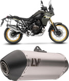 Exhaust Tip Without Sound Certification Lv-14 Stainless Steel Carbon Fiber End Cap - Leovince Compatible With Yamaha Ténéré 700 Rally (2025-2026)