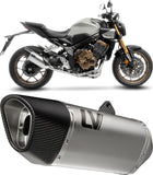 Complete Exhaust System Without Catalytic Converter And Without Sound Certification Lv-14 R Stainless Steel Carbon Fiber End Cap - Leovince Compatible With Honda Cb 650 R Neo Sports Café (2019-2026)