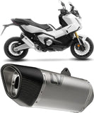 Auspuffendrohr Ohne Geräuschzulassung Lv-14 R Titan Endkappe Carbon Fiber - Leovince Kompatibel Mit Honda X-Adv 750 (2017-2024)